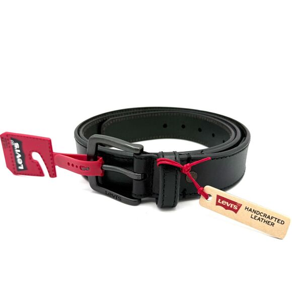 New w/ Tags Levi's Black Leather Belt With Black Buckle Men Size 2X 46-48 Casual - Picture 1 of 10